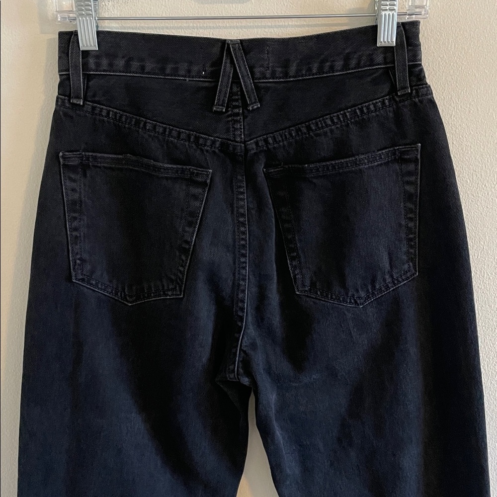 SLVRLAKE London Jeans Women's Size 26 Straight Leg Distressed Black - Picture 7 of 11